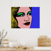 Pop Girl Poster (Küche)