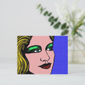 Pop Girl Postkarte (Stehend Vorderseite)