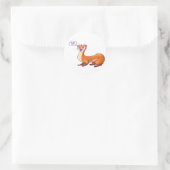 POP GOES THE WEASEL von Jeff Willis Art Runder Aufkleber (Tasche)