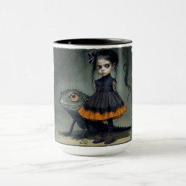 Pop Goth Girl Big Eyes Tasse