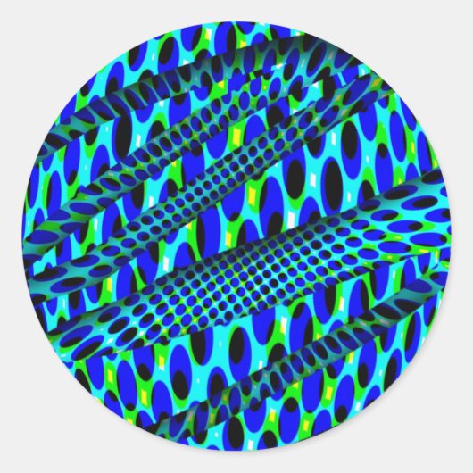 Pop Groovy Runder Aufkleber (Vorderseite)