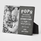 Pop Großvater Vatertag Kinder Foto Fotoplatte (Seite)