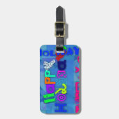 Pop Happy Holidays Gepäckmarke Gepäckanhänger (Vorderseite vertikal)