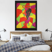 Pop Heart Canvas Print Leinwanddruck (Insitu (Schlafzimmer))
