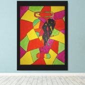 Pop Heart Canvas Print Leinwanddruck (Insitu (Holzboden))