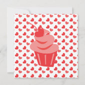 Pop Heart Cupcake Einladung (Rückseite)