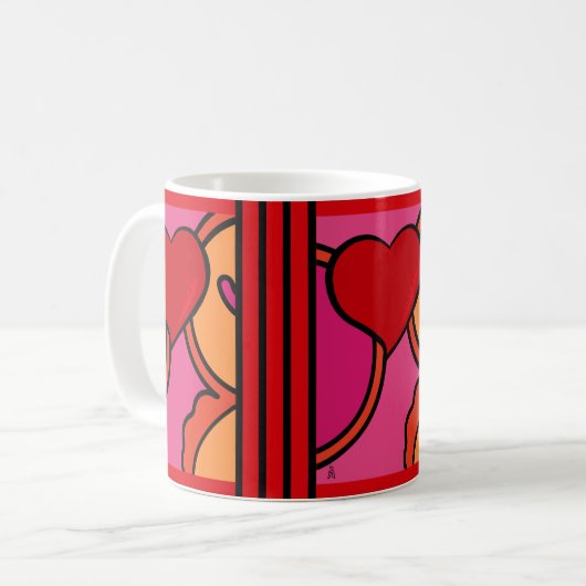 Pop Heart Tasse (Vorderseite Links)