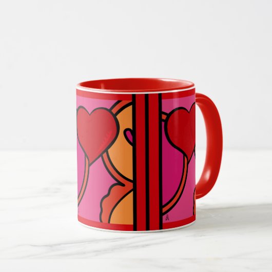 Pop Heart Tasse (VorderseiteRechts)