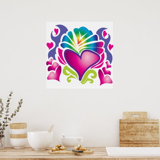 Pop Herz Colassal Poster (Küche)