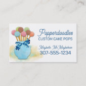 Pop Hochzeit Backbäckerei Konditionen Visitenkarte (Vorderseite)