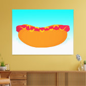 Pop Hot Dog Leinwanddruck (Insitu (Wohnzimmer))