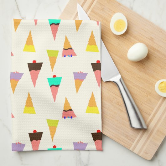 Pop Ice cones Küche Handtuch (Viertel Falte)