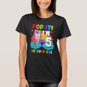 Pop Ich bin 5 Geburtstag Girl Pop Fidget Toys Graf T-Shirt