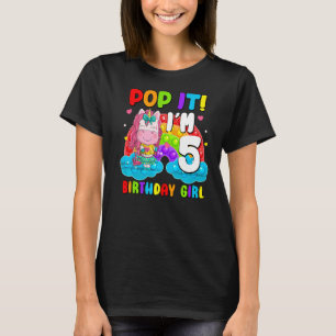 Pop Ich bin 5 Geburtstag Girl Pop Fidget Toys Graf T-Shirt