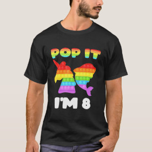 Pop Ich bin 8 Geburtstag Girl Pop Fidget Toys Graf T-Shirt