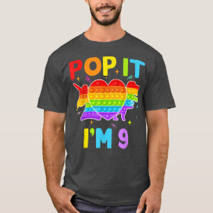 Pop, ich bin 9 Geburtstag Girl Pop Fidget Toys Gra T-Shirt