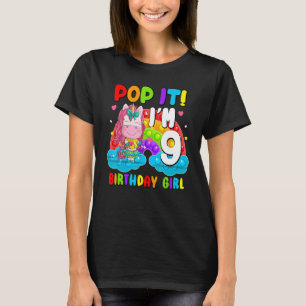 Pop Ich bin 9 Geburtstag Girl Pop Fidget Toys Graf T-Shirt