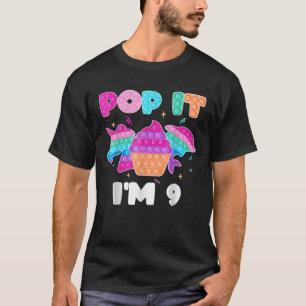 Pop Ich bin 9 Geburtstag Girl Pop Fidget Toys Graf T-Shirt