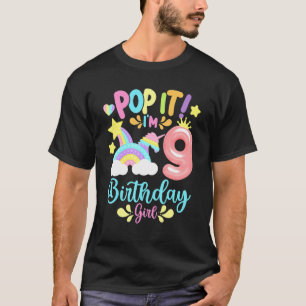 Pop Ich bin 9. Geburtstagsmädchen Pop Es Party T-Shirt