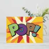 POP Ihre Nachricht Sprechblase Spaß Retro Ankündigung (Stehend Vorderseite)