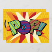 POP Ihre Nachricht Sprechblase Spaß Retro Ankündigung (Vorne/Hinten)