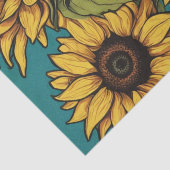 Pop im lebhaften Stil Art Sonnenblumen Dekopapier Seidenpapier (Detail)