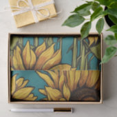 Pop im lebhaften Stil Art Sonnenblumen Dekopapier Seidenpapier (Geschenk)