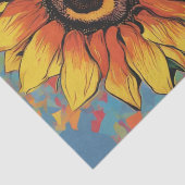 Pop im lebhaften Stil Art Sonnenblumen Dekopapier Seidenpapier (Detail)