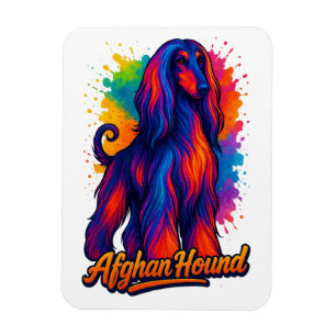 Pop in Afghanistan - Lebhafter farbenfroher Hund Magnet