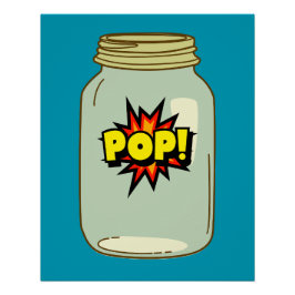 Pop in einem Jar - Comic Pop Art Design Poster