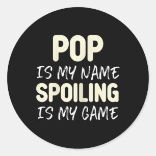 Pop ist, dass ich heiße, ist mein Spiel lustig Runder Aufkleber