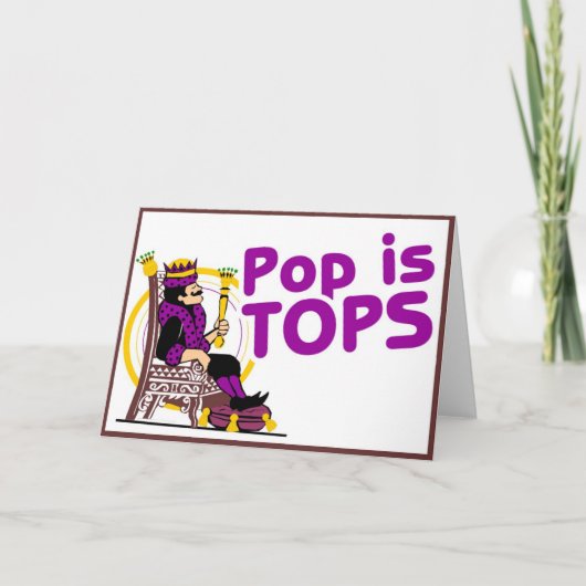 Pop ist Tops Karte (Vorderseite)