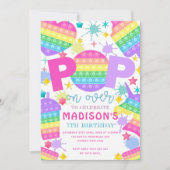 Pop It Birthday Party Einladung (Vorderseite)
