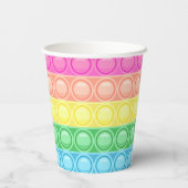 Pop It Birthday Party Paper Cup, Girl Birthday Pappbecher (Rückseite)
