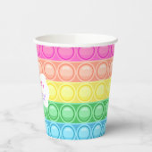 Pop It Birthday Party Paper Cup, Girl Birthday Pappbecher (Links)