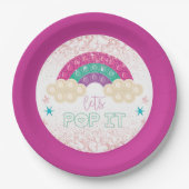 Pop It Birthday Rainbow Pappteller (Vorderseite)