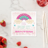 Pop It Birthday Rainbow Personalisiert Serviette (Beispiel)