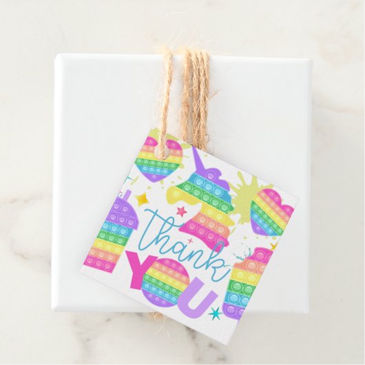 Pop It Birthday Vielen Dank Geschenkanhänger (Beispiel)