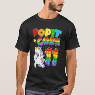 Pop It Corn Happy 11. Einhorn Geburtstag Elf Schni T-Shirt