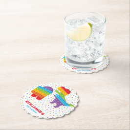 Pop It Dinosaur Robot Boy Birthday Untersetzer