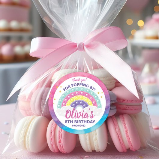 Pop It Fidget Geburtstagsparty Runder Aufkleber