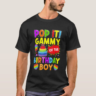 Pop It Gammy of the Birthday Boy Fidget Kinder Fam T-Shirt