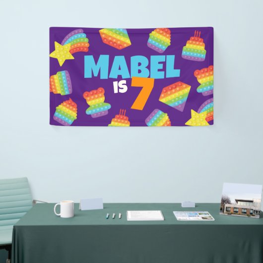 Pop It! | Invitation Birthday Backdrop Banner (Messeveranstaltung)