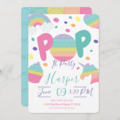 Pop It Kid's Geburtstagseinladung Einladung (Vorne/Hinten)