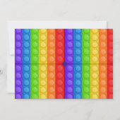 Pop it Neon Glow Kindergeburtstag Party Foto Einladung (Rückseite)