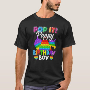 Pop It Pappy Geburtstag Boy Fidget Kid Matching Fa T-Shirt