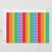 Pop it Party Fidget Birthday Navy Foto Einladung (Rückseite)