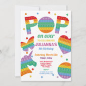 Pop it Party Fidget Geburtstag Einladung (Vorderseite)