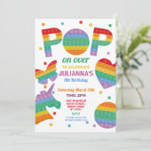 Pop it Party Fidget Geburtstag Einladung (Stehend Vorderseite)