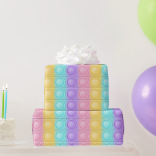 Pop It Pastell-Muster Geburtstag Geschenkpapier